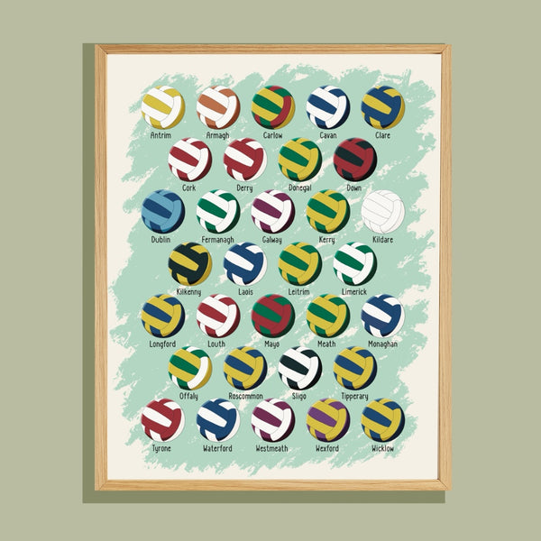 Irish County Gaelic Football Print