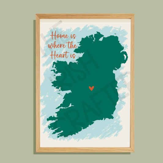 Personalised Ireland Map with Heart