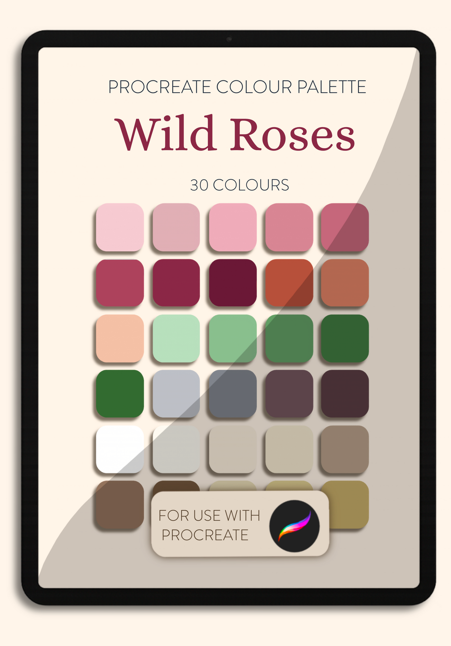Wild Roses | Procreate Stamp Brush Set